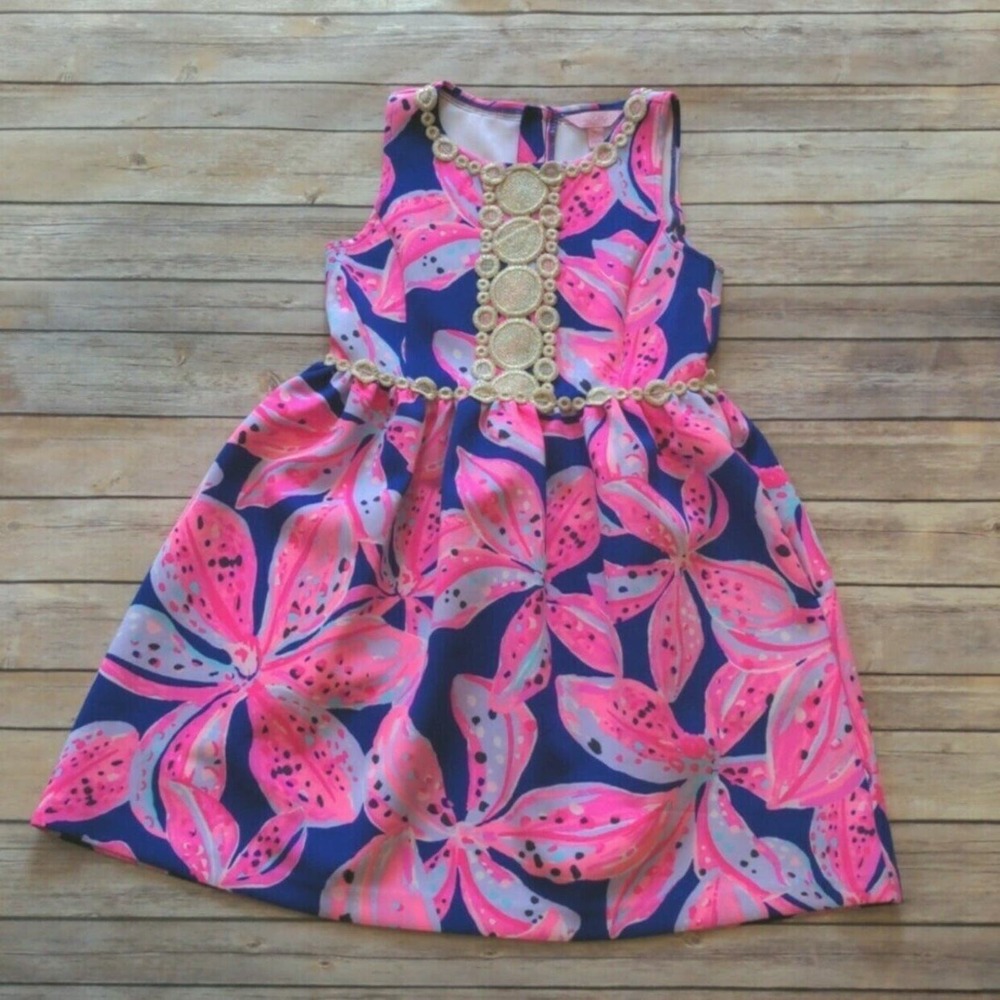 NWOT Lilly Pulitzer Baylee Dress -Royal Purple Wild Child - Pink -  XL (12-14)